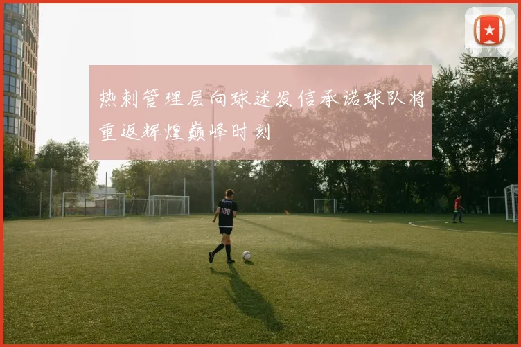 热刺管理层向球迷发信承诺球队将重返辉煌巅峰时刻